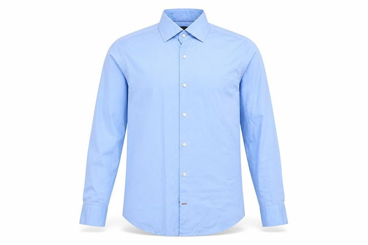 Tommy Hilfiger Men Blue 16.5 Slim Fit Long Sleeve Button-Up Shirt