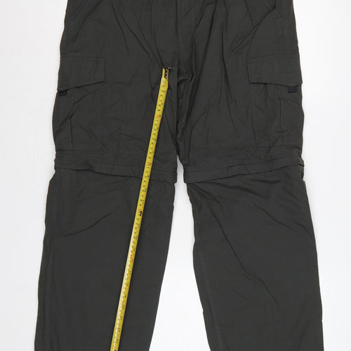 Marks and Spencer Men's Black 32 Regular Convertible Cargo Trousers Belt