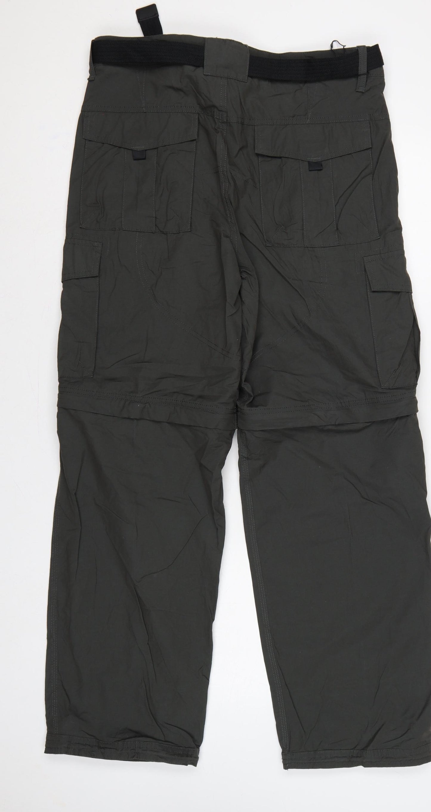 Marks and Spencer Men's Black 32 Regular Convertible Cargo Trousers Belt