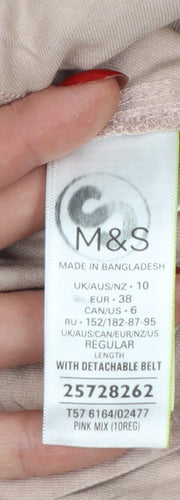 Marks & Spencer Women Pink Camo Cargo Trousers UK 10 Belted