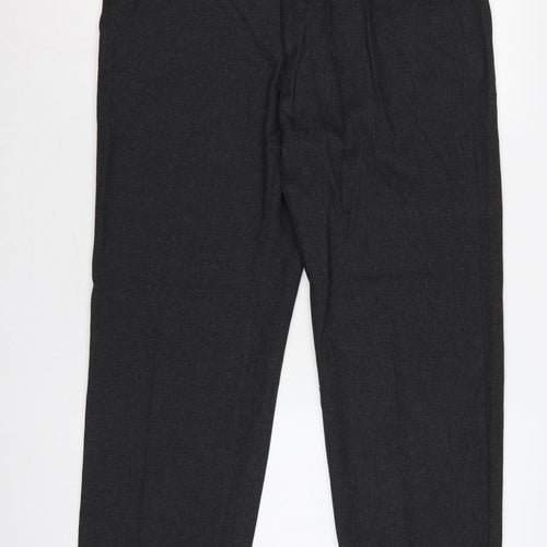 Marks & Spencer Men's Grey 36 29 Regular Fit Dress Trousers