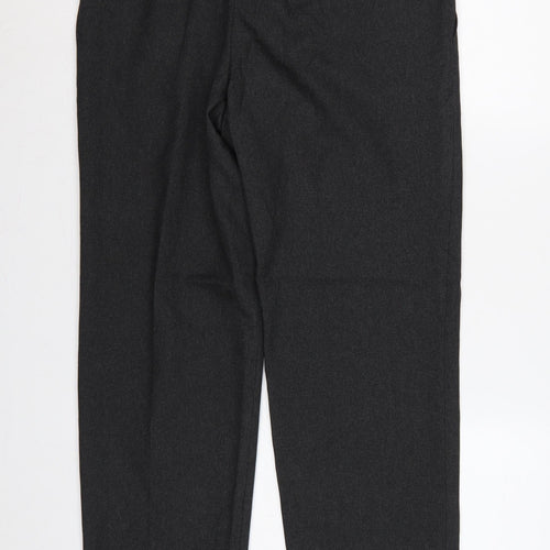 Marks & Spencer Men's Grey 36 29 Regular Fit Dress Trousers