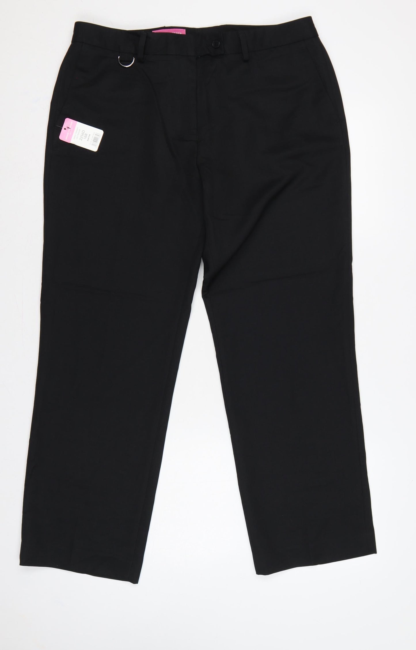Brook Taverner Women's Black UK 16R Venus Straight Leg Work Trousers