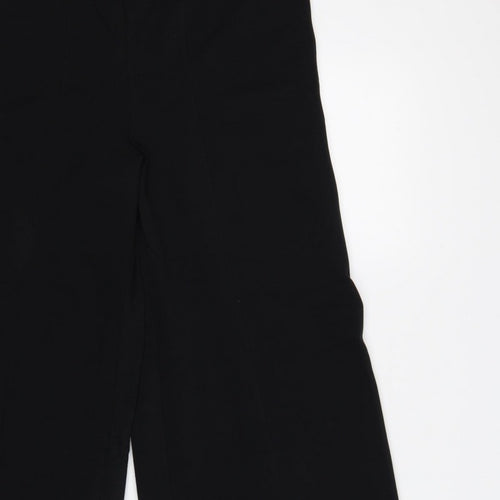 River Island Women’s Black UK 12 High Waist Wide-Leg Trousers