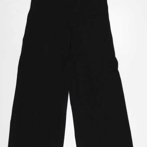 River Island Women’s Black UK 12 High Waist Wide-Leg Trousers