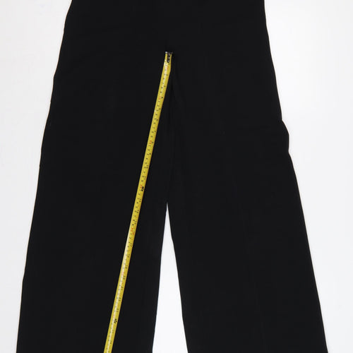 River Island Women’s Black UK 12 High Waist Wide-Leg Trousers