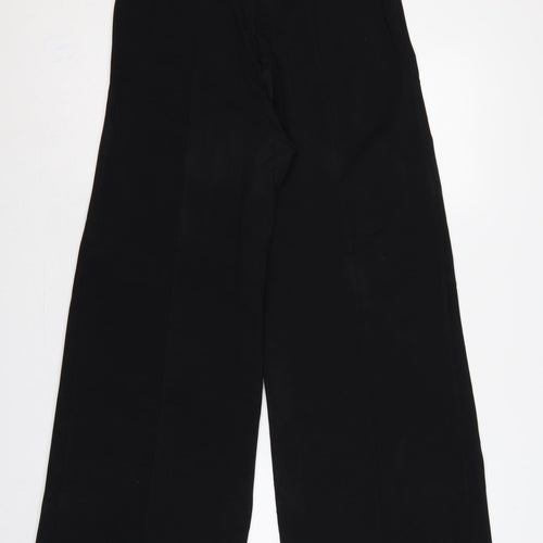 River Island Women’s Black UK 12 High Waist Wide-Leg Trousers