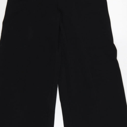 River Island Women’s Black UK 12 High Waist Wide-Leg Trousers