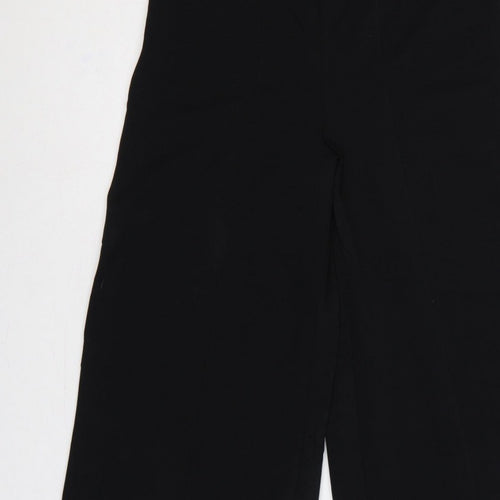 River Island Women’s Black UK 12 High Waist Wide-Leg Trousers