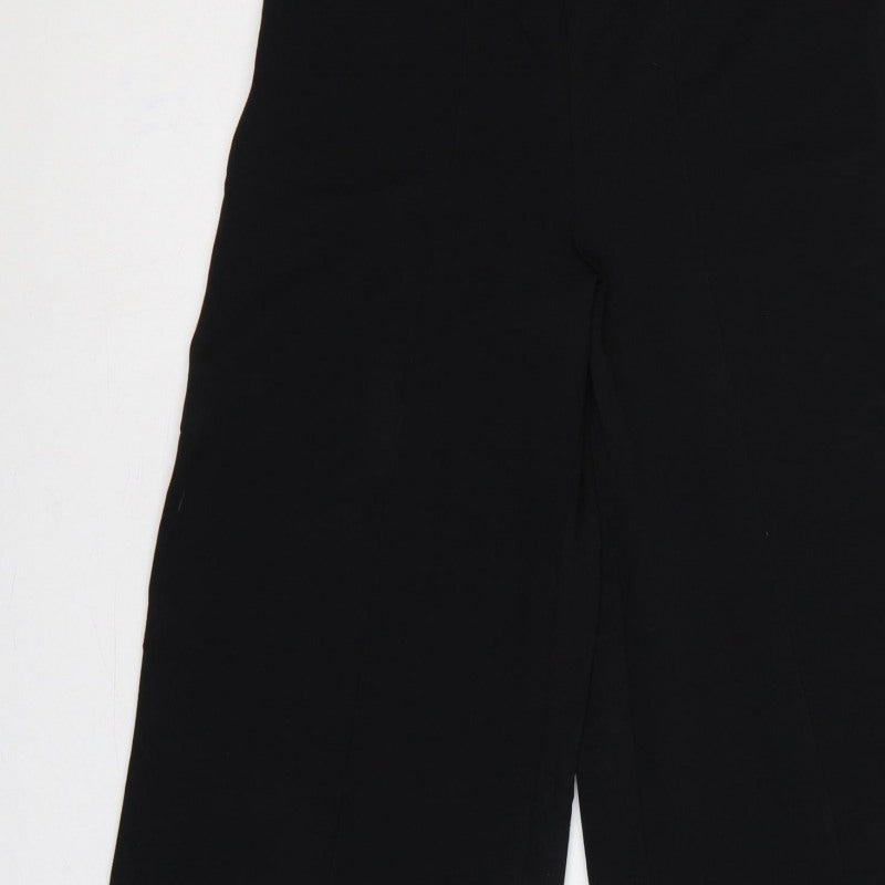 River Island Women’s Black UK 12 High Waist Wide-Leg Trousers
