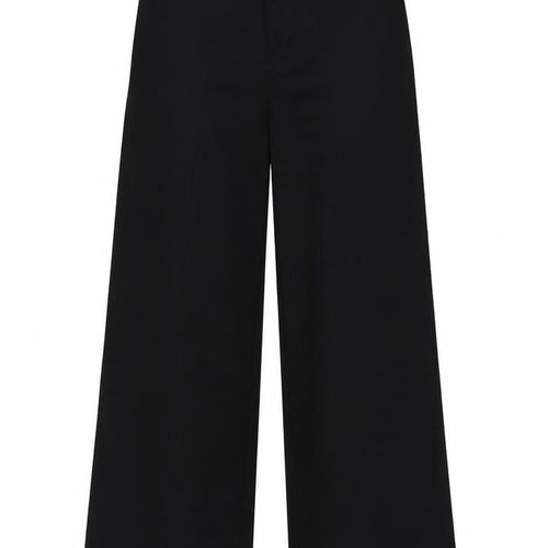 River Island Women’s Black UK 12 High Waist Wide-Leg Trousers