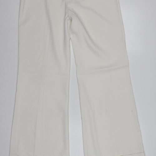 Tall The Look Women Ivory UK 14 Wide-Leg Dress Trousers Tall