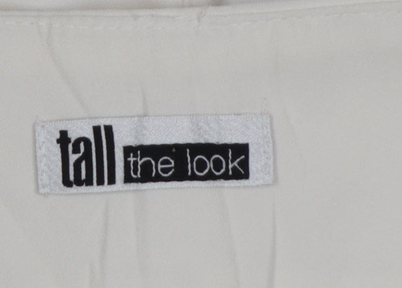Tall The Look Women Ivory UK 14 Wide-Leg Dress Trousers Tall