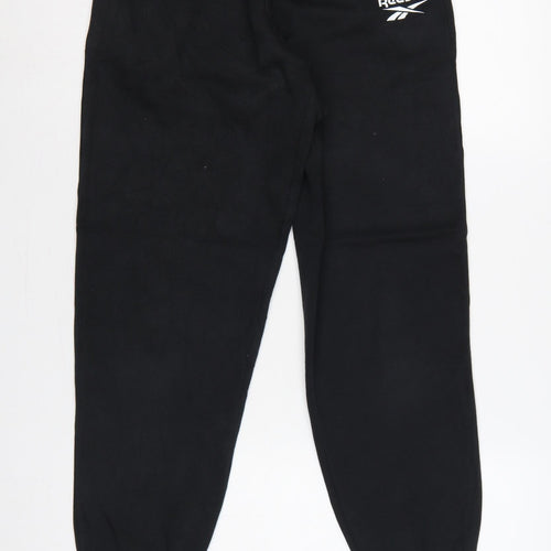 Reebok Women’s Black XS Logo Cuffed Jogger Sweatpants