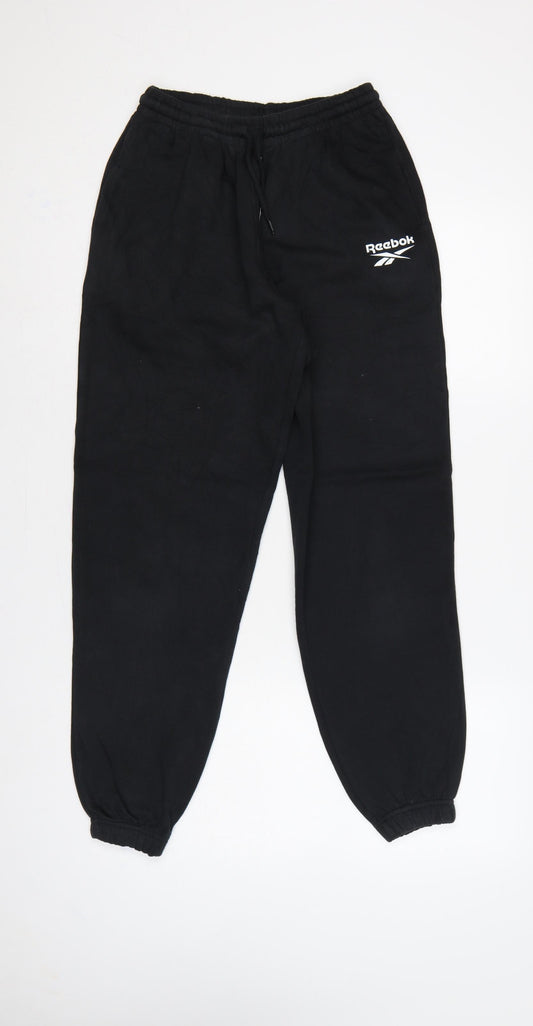 Reebok Women’s Black XS Logo Cuffed Jogger Sweatpants
