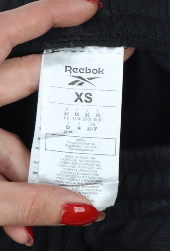 Reebok Women’s Black XS Logo Cuffed Jogger Sweatpants
