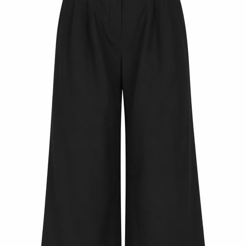 Boohoo Women Black White High Rise Wide-Leg Dress Pants UK 12