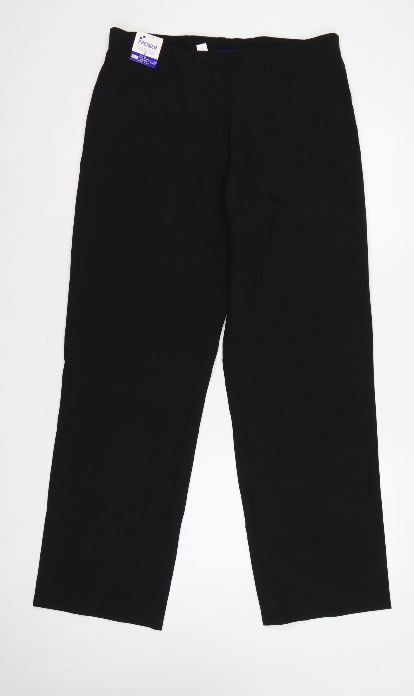 Premier Women’s Black Size 16R Straight Leg Workwear Trousers PR530