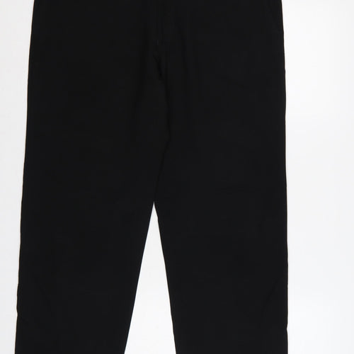 Marks and Spencer Men Black 36 Regular Straight Dress Trousers 36/29