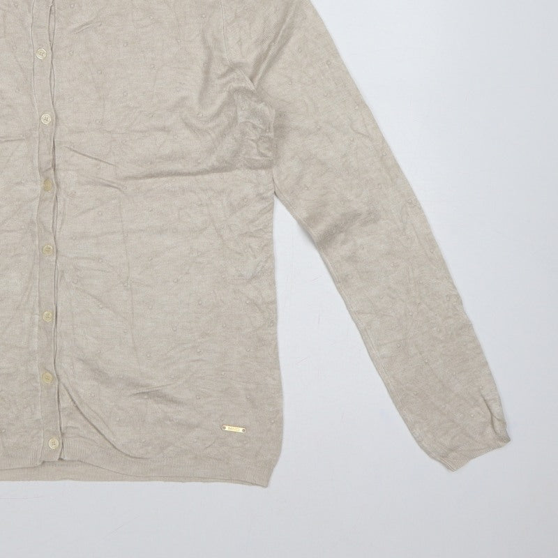 Additional view of Mango Women Beige M Button Front Long Sleeve Knit Cardigan