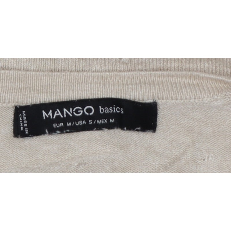 Additional view of Mango Women Beige M Button Front Long Sleeve Knit Cardigan