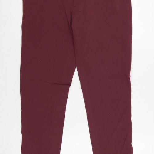 ASOS Men's Burgundy Red 32 Slim Tapered Dress Trousers 32L