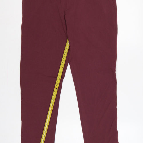 ASOS Men's Burgundy Red 32 Slim Tapered Dress Trousers 32L