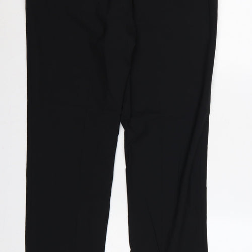 Marks and Spencer Men’s Black 36/31 Wool Blend Tailored Dress Trousers