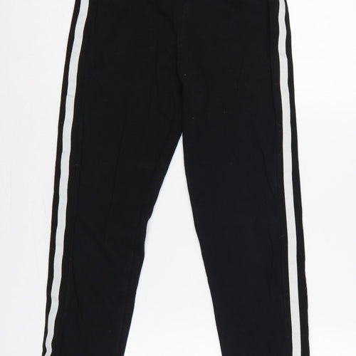 Pineapple Girls Black 11-12 Years Jogger Sweatpants Side Stripe