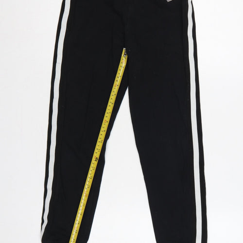 Pineapple Girls Black 11-12 Years Jogger Sweatpants Side Stripe