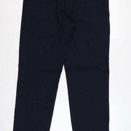 Marks and Spencer Men's Navy 34/31 Tailored Fit Dress Trousers