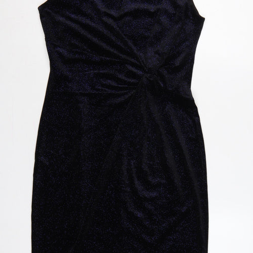 M&Co. Women’s Blue Glitter Bodycon Knee Length Party Dress UK 12