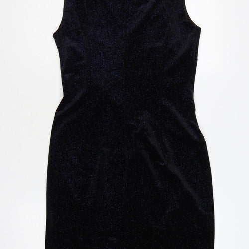 M&Co. Women’s Blue Glitter Bodycon Knee Length Party Dress UK 12