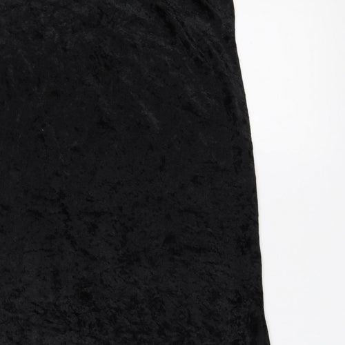 Transmission London Women’s Black Size 16 Velvet Long Slip Dress