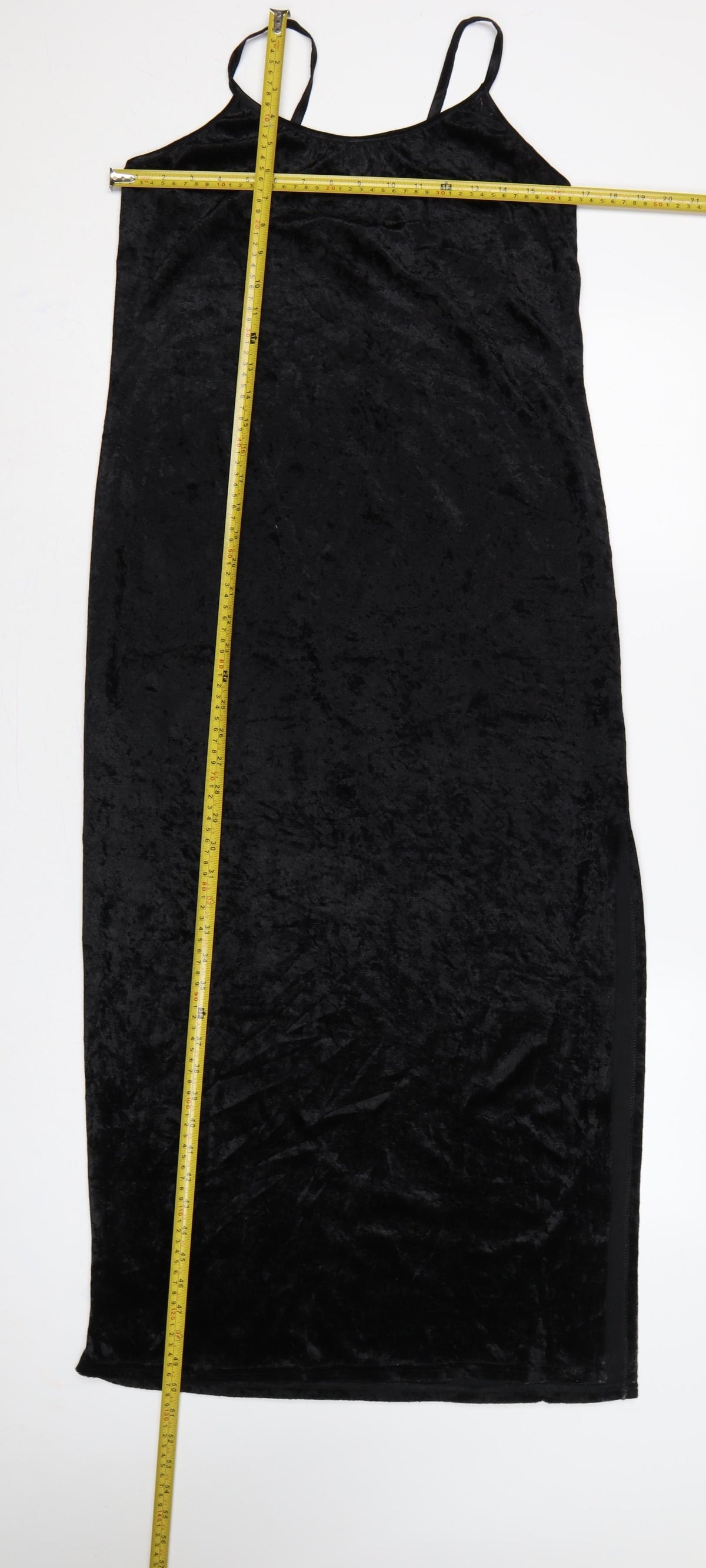 Transmission London Women’s Black Size 16 Velvet Long Slip Dress