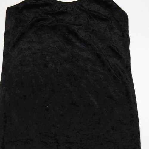 Transmission London Women’s Black Size 16 Velvet Long Slip Dress