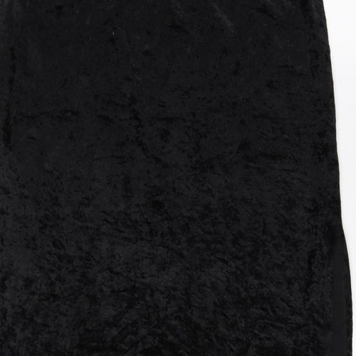 Transmission London Women’s Black Size 16 Velvet Long Slip Dress
