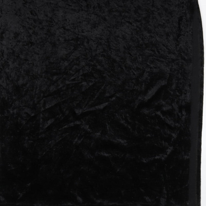 Transmission London Women’s Black Size 16 Velvet Long Slip Dress