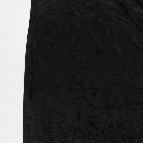 Transmission London Women’s Black Size 16 Velvet Long Slip Dress