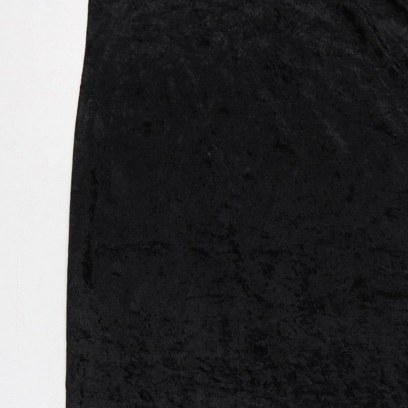 Transmission London Women’s Black Size 16 Velvet Long Slip Dress