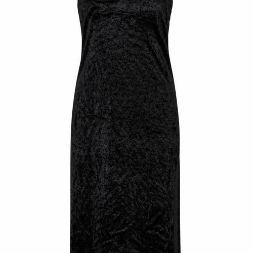 Transmission London Women’s Black Size 16 Velvet Long Slip Dress