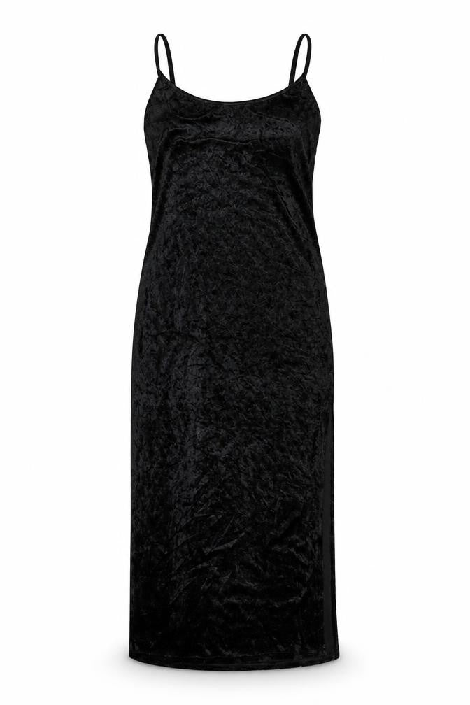 Transmission London Women’s Black Size 16 Velvet Long Slip Dress
