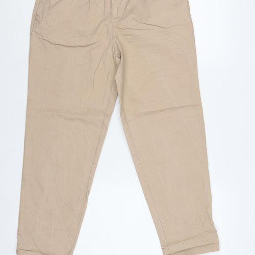 ASOS DESIGN Women’s Beige Petite UK 6 Tapered Chino Trousers