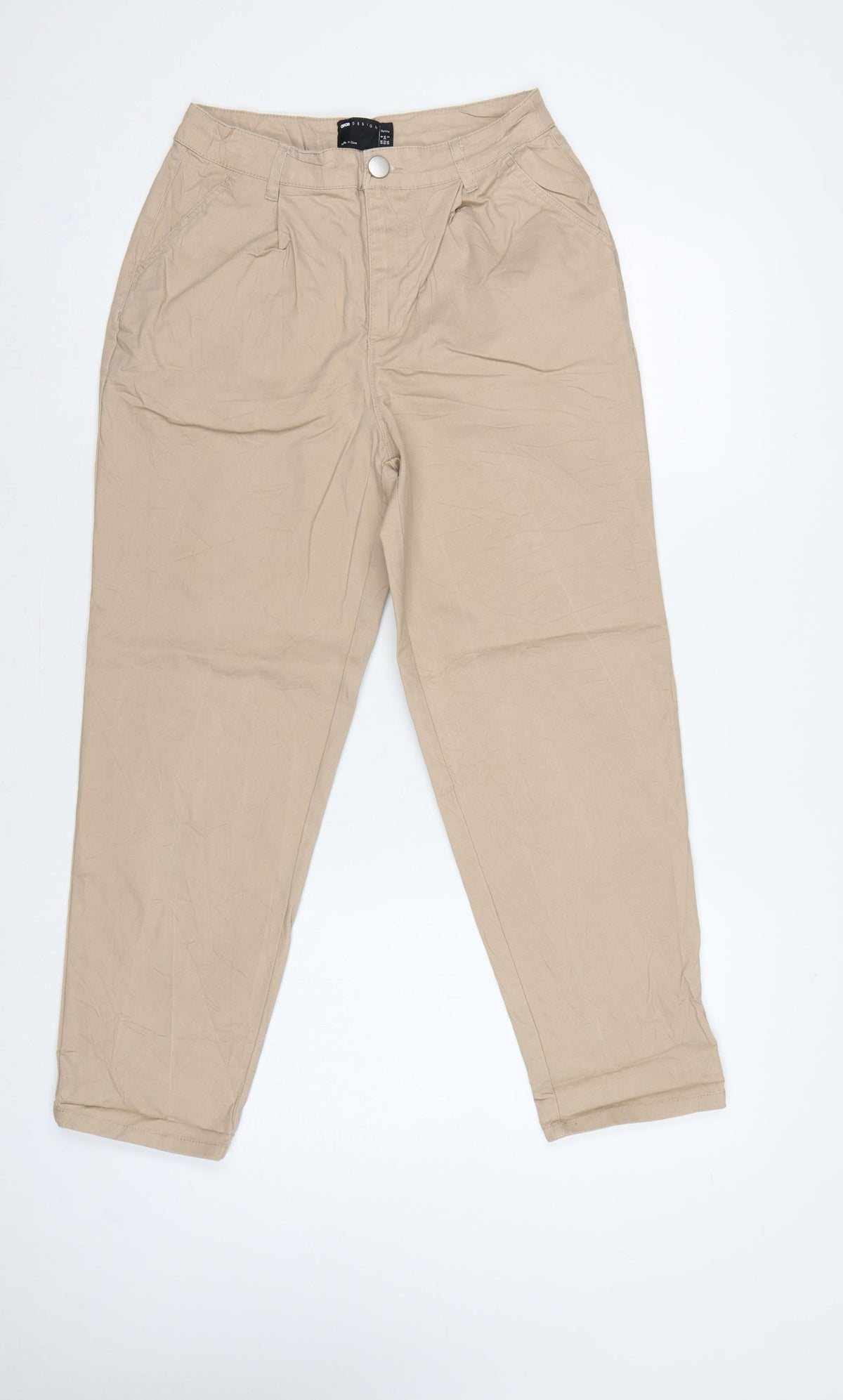 ASOS DESIGN Women’s Beige Petite UK 6 Tapered Chino Trousers