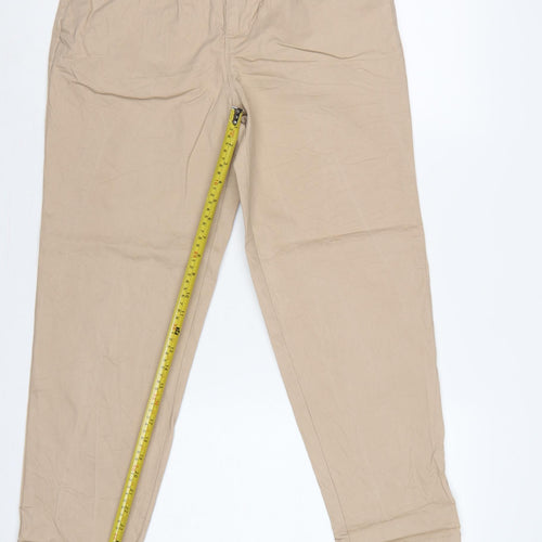 ASOS DESIGN Women’s Beige Petite UK 6 Tapered Chino Trousers