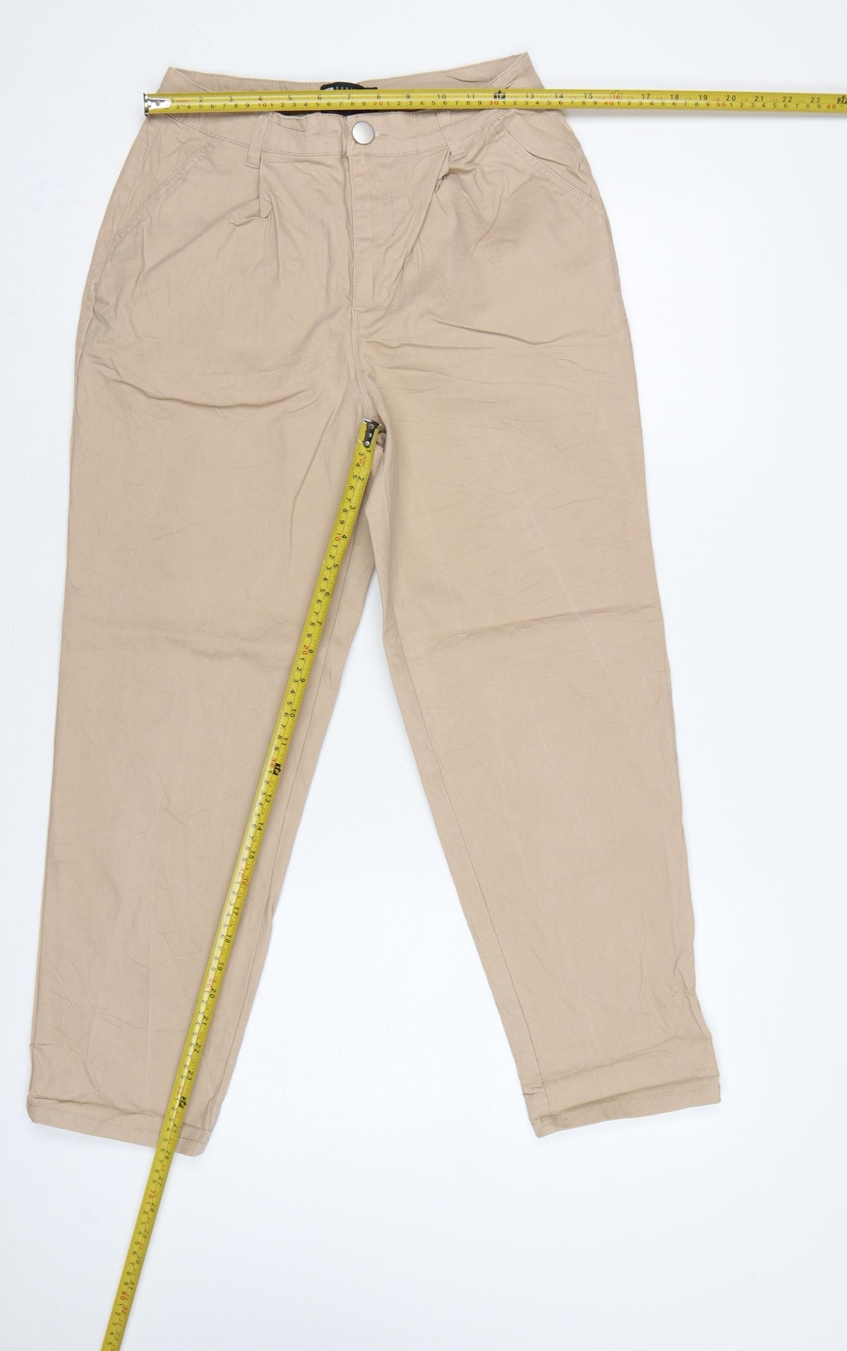 ASOS DESIGN Women’s Beige Petite UK 6 Tapered Chino Trousers