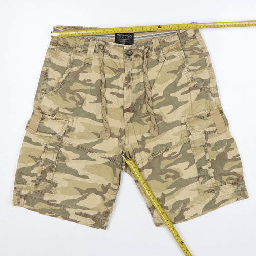 Burton Menswear Men’s Multicoloured Camo Cargo Shorts 32in Cotton