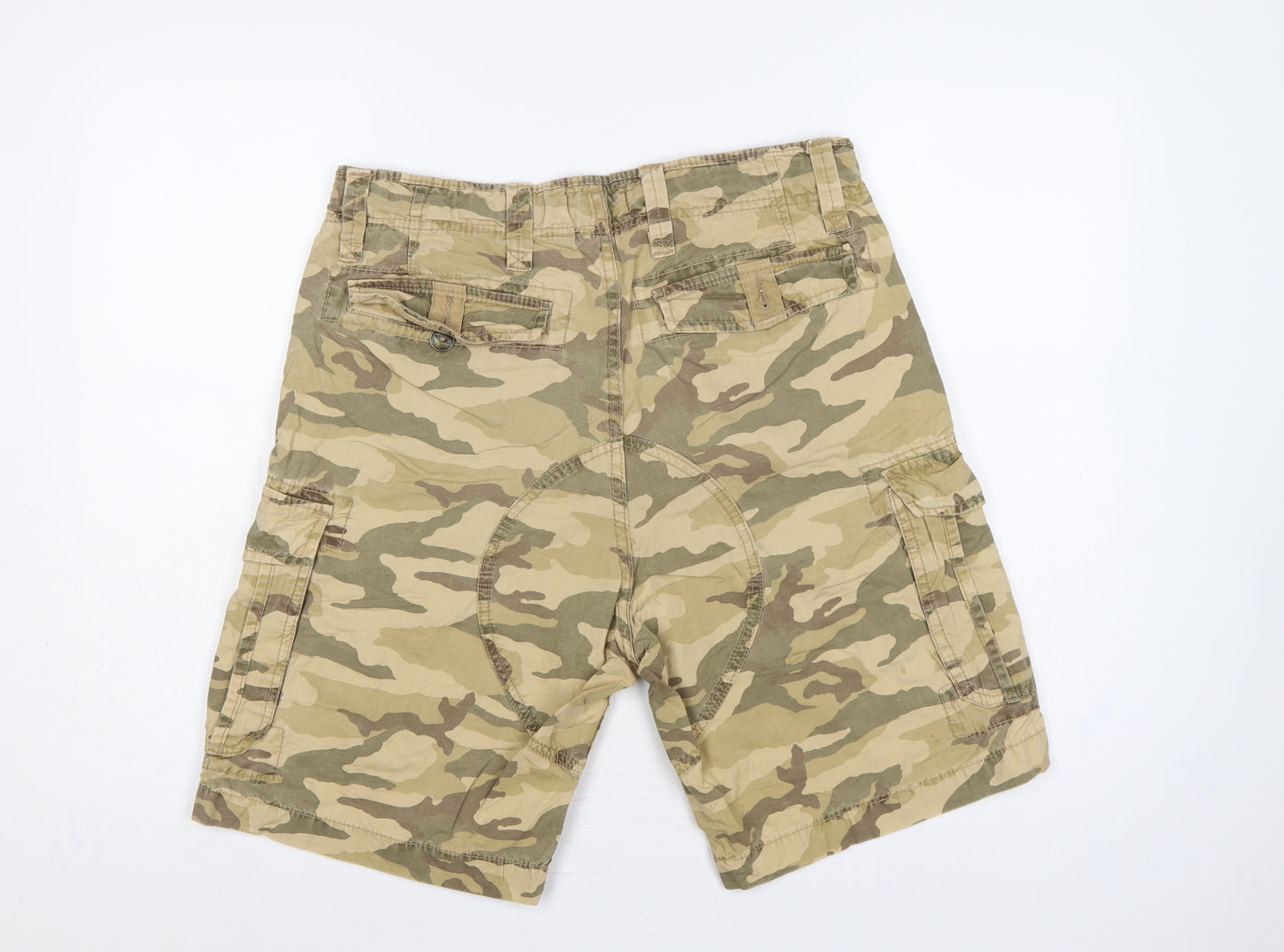 Burton Menswear Men’s Multicoloured Camo Cargo Shorts 32in Cotton