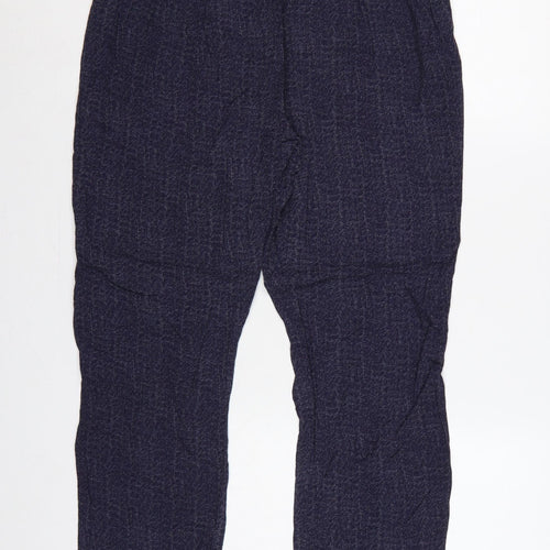 Per Una Women’s Blue Geometric Jersey Trousers UK 12 Short