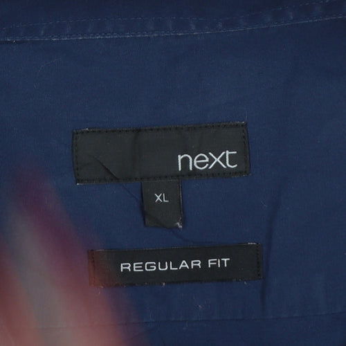 Next Men’s Blue XL Regular Fit Long Sleeve Button-Up Shirt